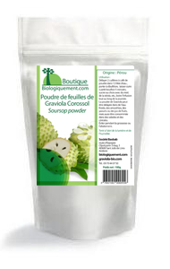 Acheter de la poudre de feuille de graviola corossol sur la boutique biologiquement.shop